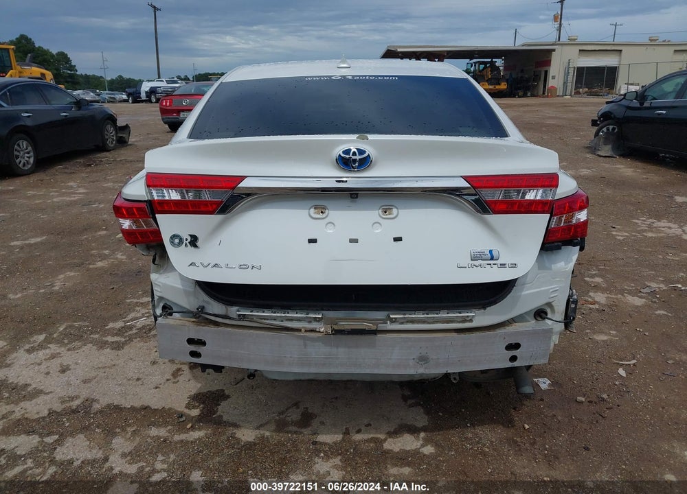 2013 TOYOTA AVALON HYBRID LIMITED VIN: 4T1BD1EB6DU008255