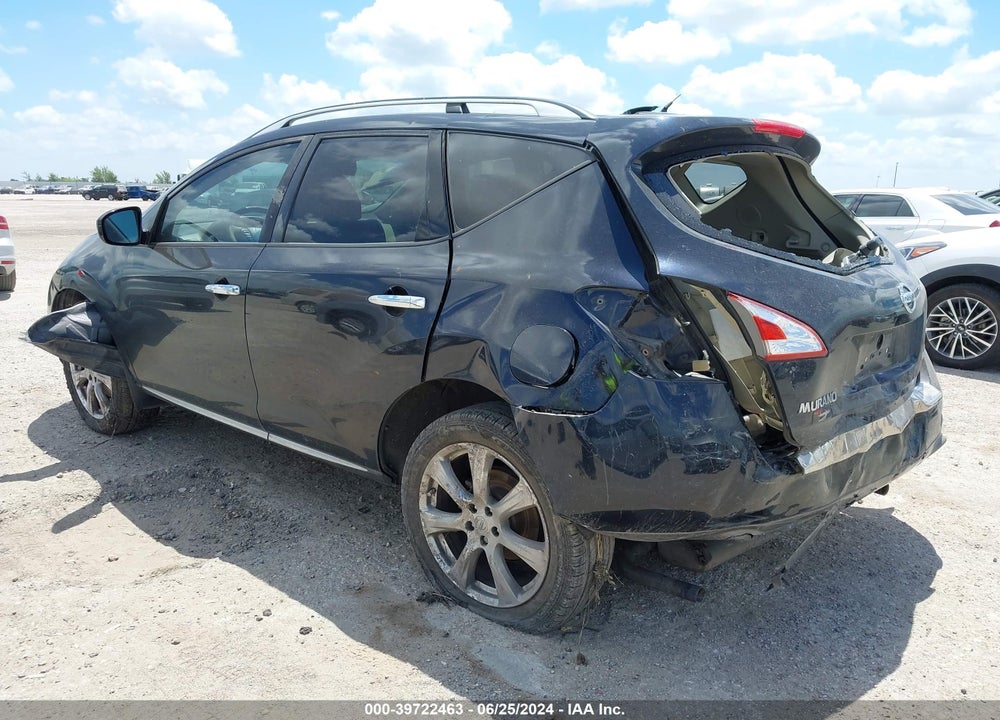 2012 NISSAN MURANO VIN: JN8AZ1MU1CW112292