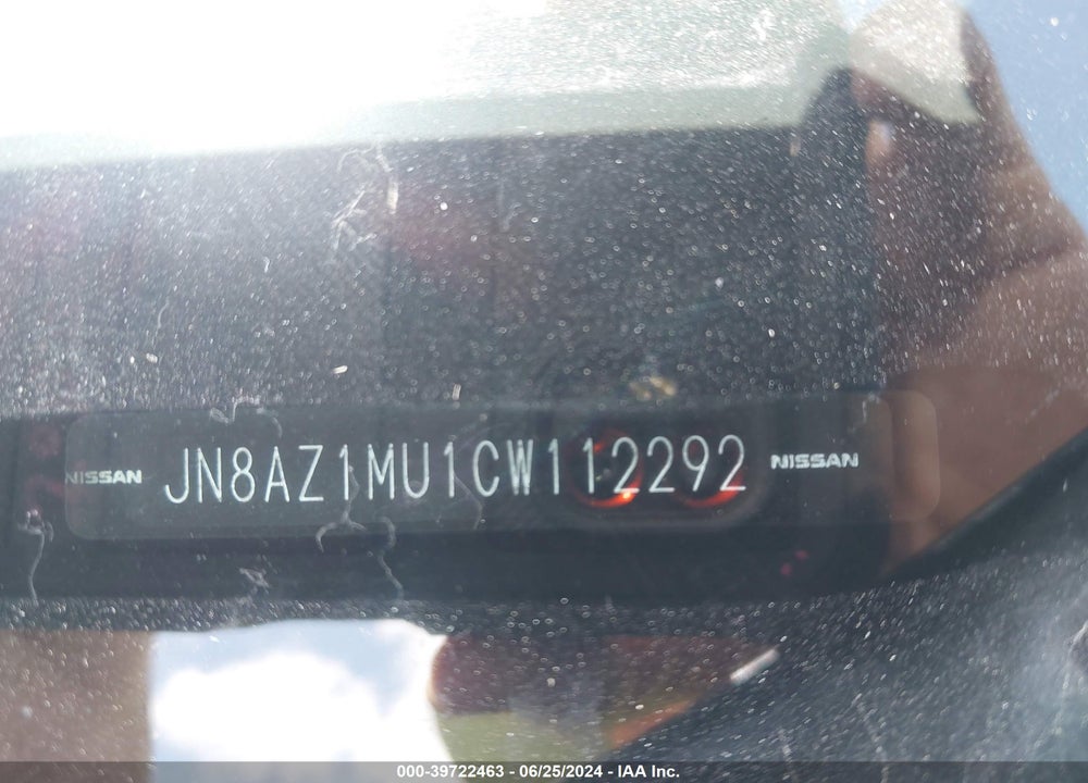 2012 NISSAN MURANO VIN: JN8AZ1MU1CW112292