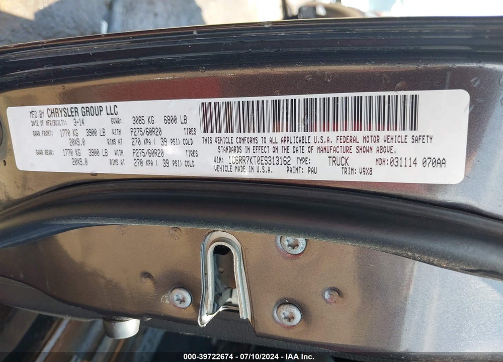 2014 RAM 1500 EXPRESS VIN: 1C6RR7KT0ES313162