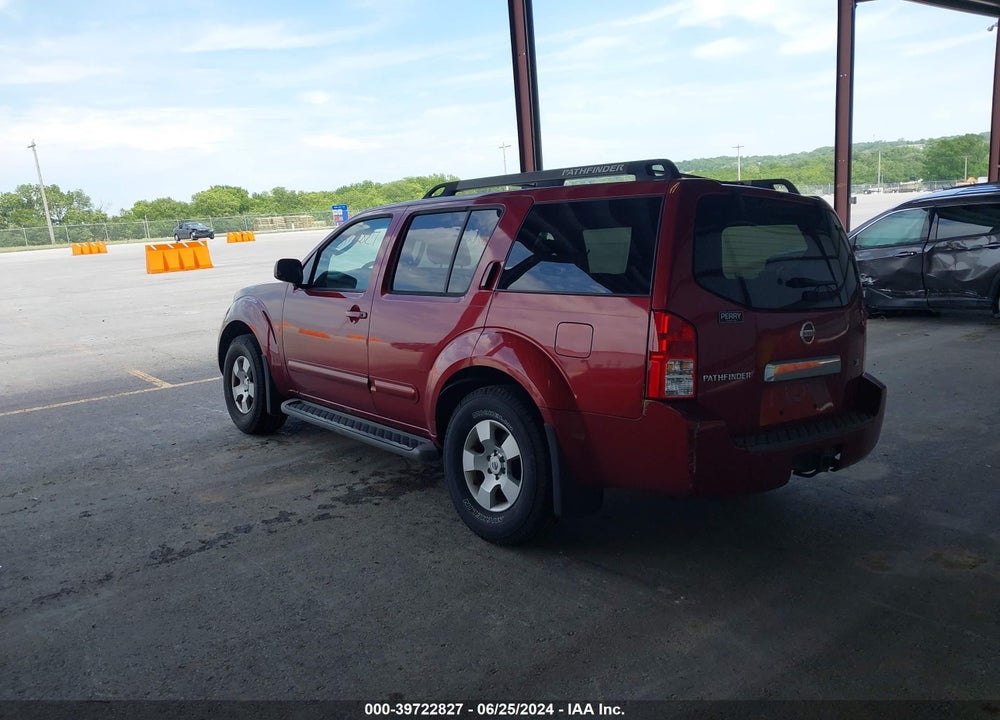 2007 NISSAN PATHFINDER SE VIN: 5N1AR18U97C643460