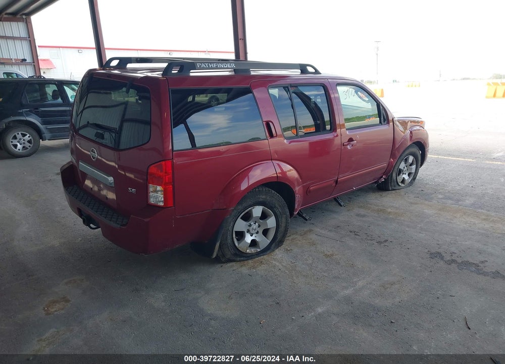 2007 NISSAN PATHFINDER SE VIN: 5N1AR18U97C643460