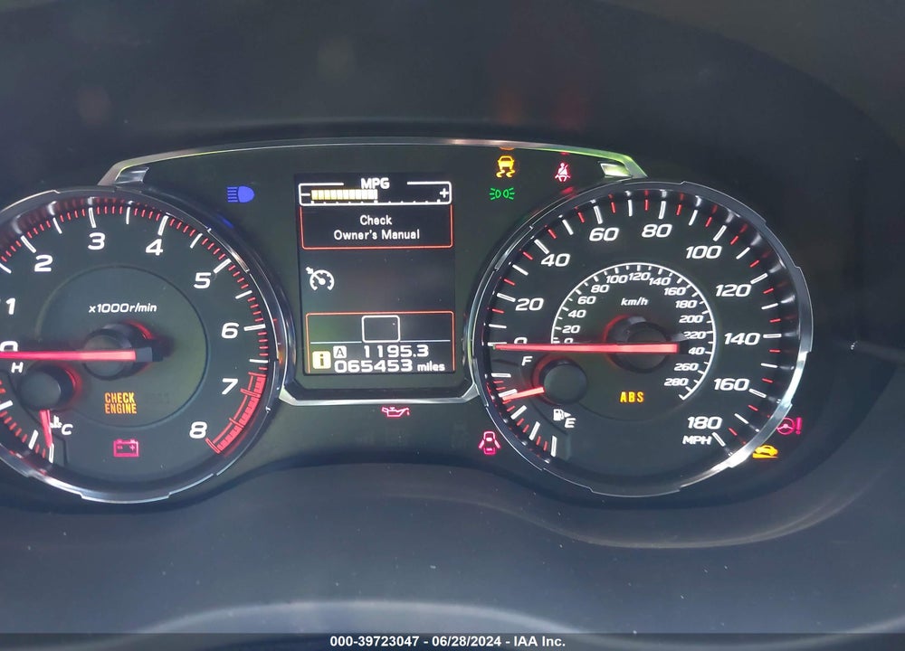 2018 SUBARU WRX VIN: JF1VA1C62J9807681