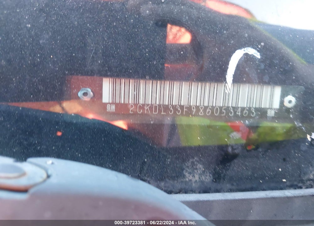 2008 PONTIAC TORRENT VIN: 2CKDL33F986053463