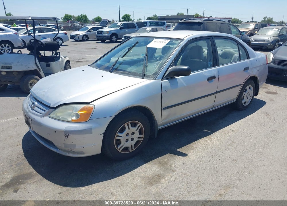 2001 HONDA CIVIC DX VIN: 2HGES16211H589363