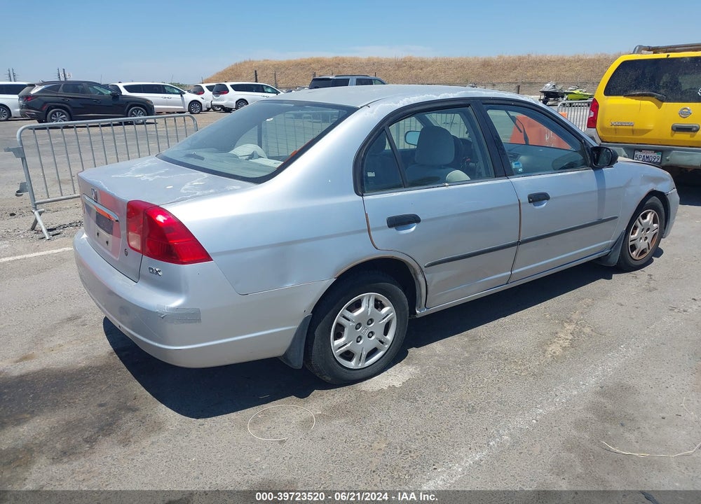 2001 HONDA CIVIC DX VIN: 2HGES16211H589363