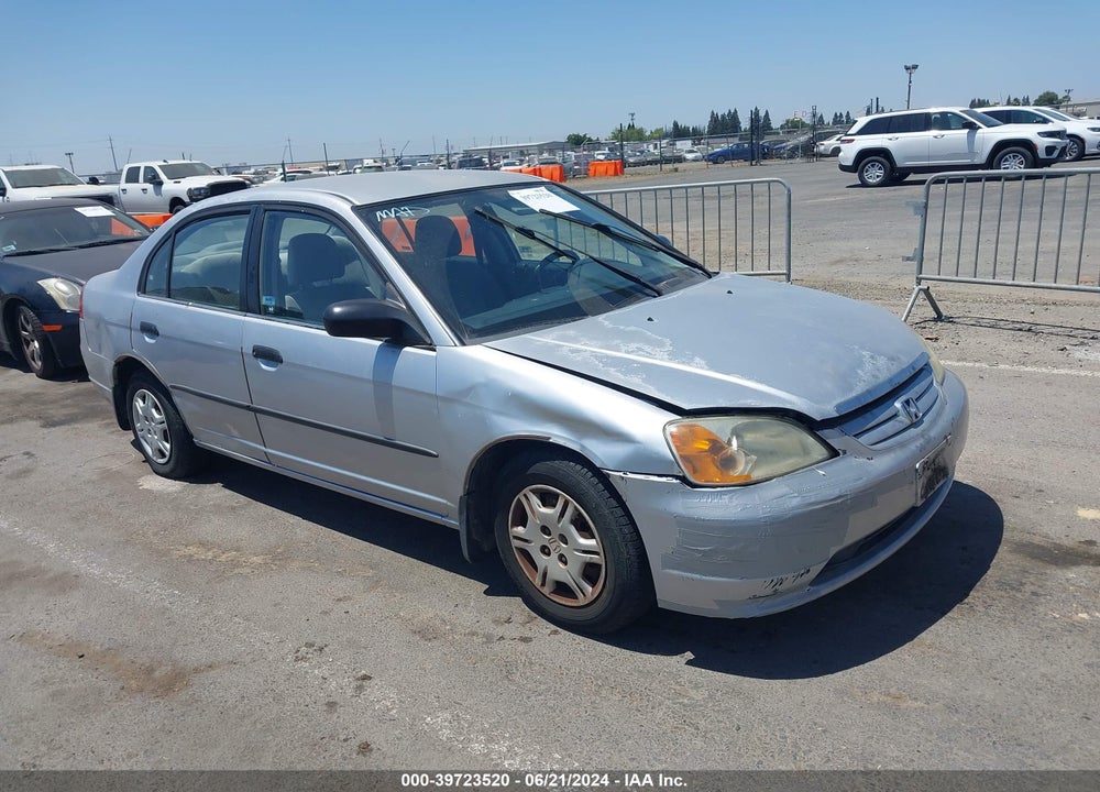 2001 HONDA CIVIC DX VIN: 2HGES16211H589363