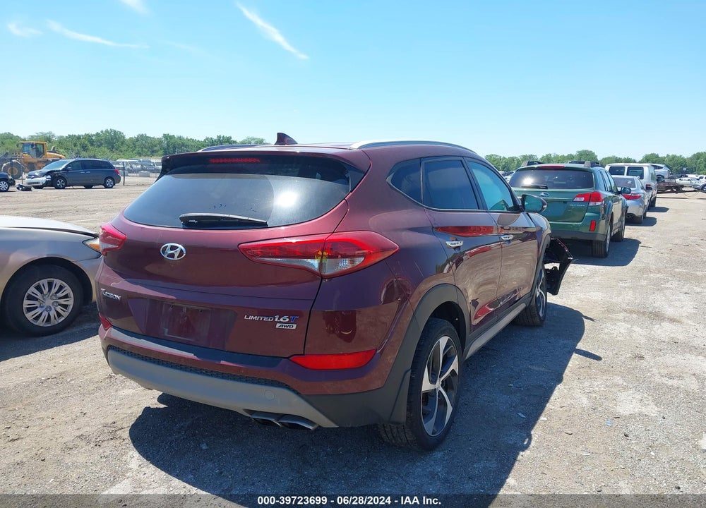 2017 HYUNDAI TUCSON LIMITED VIN: KM8J3CA26HU345143