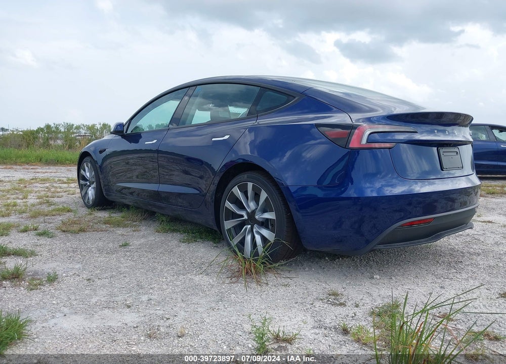 2024 TESLA MODEL 3 REAR-WHEEL DRIVE VIN: 5YJ3E1EA1RF760216