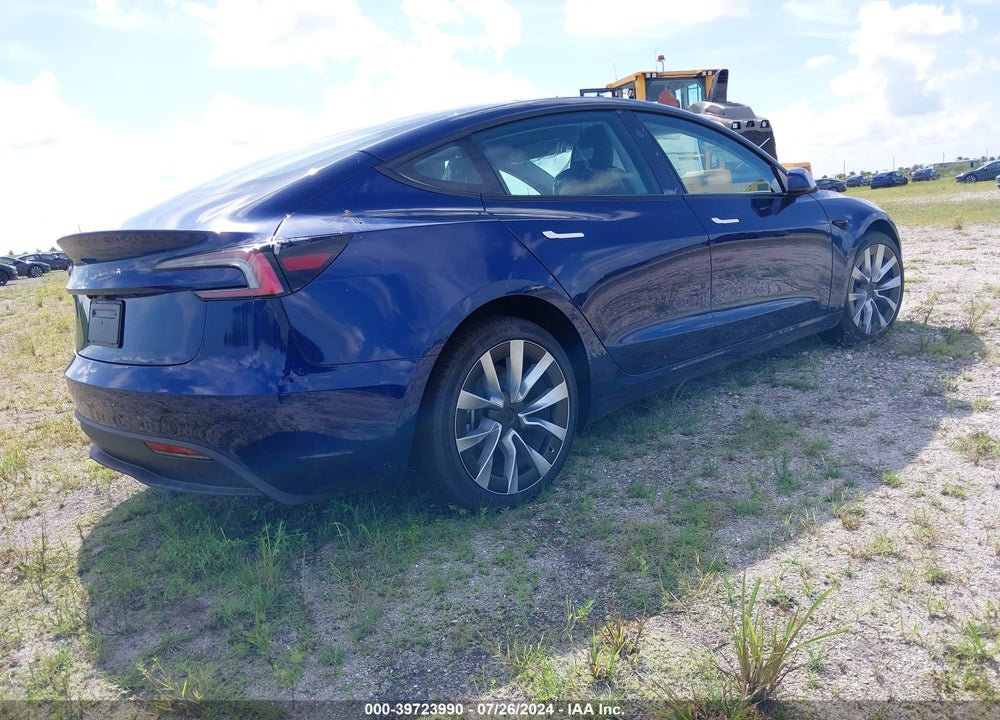 2024 TESLA MODEL 3 REAR-WHEEL DRIVE VIN: 5YJ3E1EA4RF748805