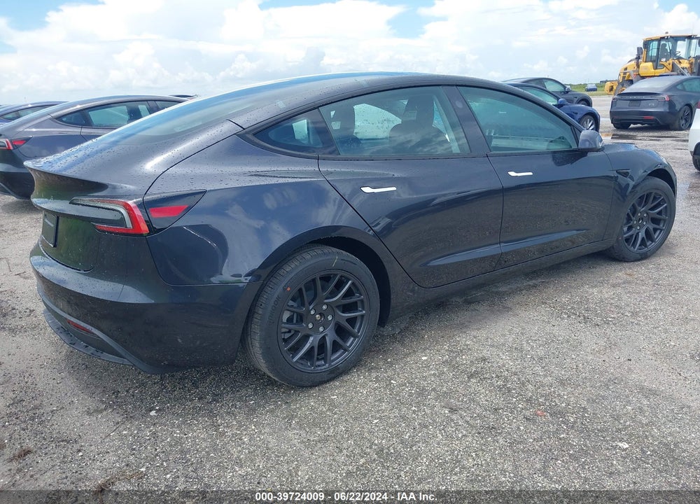 2024 TESLA MODEL 3 REAR-WHEEL DRIVE VIN: 5YJ3E1EA4RF784591