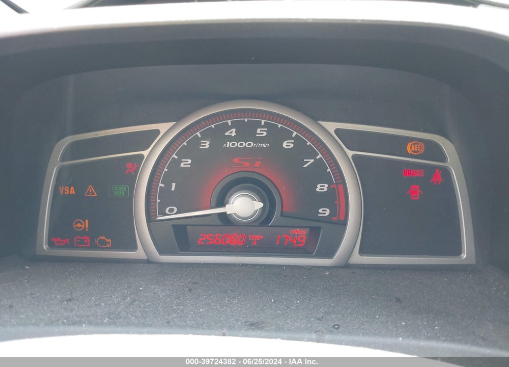 2009 HONDA CIVIC SI VIN: 2HGFA55569H705940
