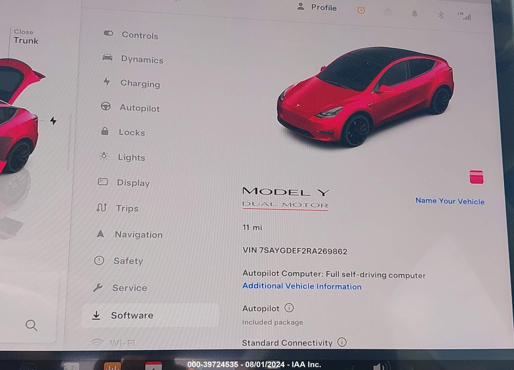 2024 TESLA MODEL Y PERFORMANCE DUAL MOTOR ALL-WHEEL DRIVE VIN: 7SAYGDEF2RA269862