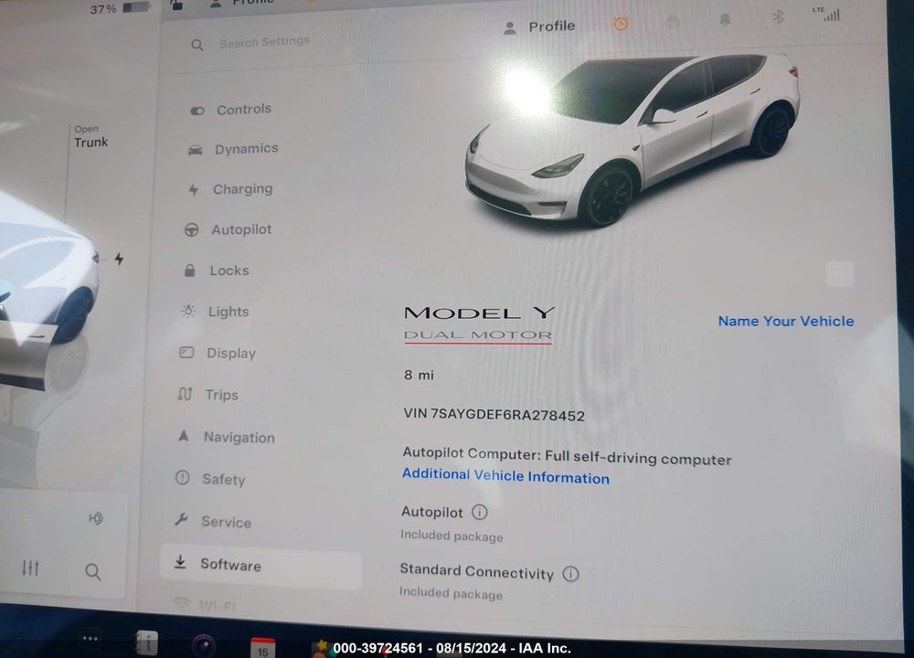 2024 TESLA MODEL Y PERFORMANCE DUAL MOTOR ALL-WHEEL DRIVE VIN: 7SAYGDEF6RA278452