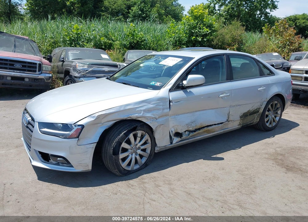 2014 AUDI A4 2.0T PREMIUM VIN: WAUBFAFL1EA058096