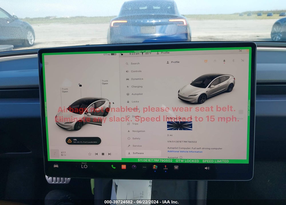 2024 TESLA MODEL 3 VIN: 5YJ3E1ET7RF790502