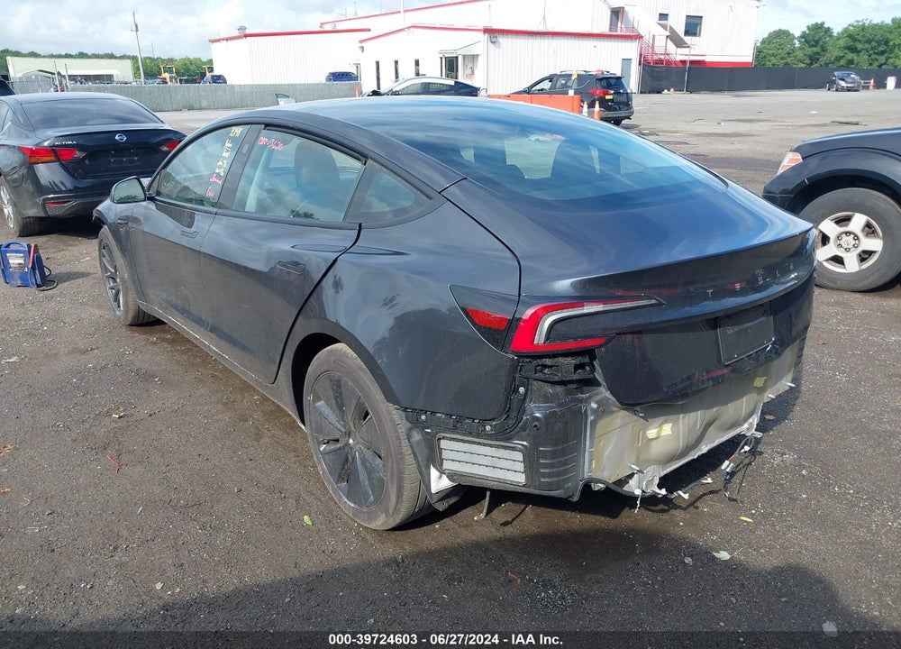 2024 TESLA MODEL 3 REAR-WHEEL DRIVE VIN: 5YJ3E1EA2RF735860