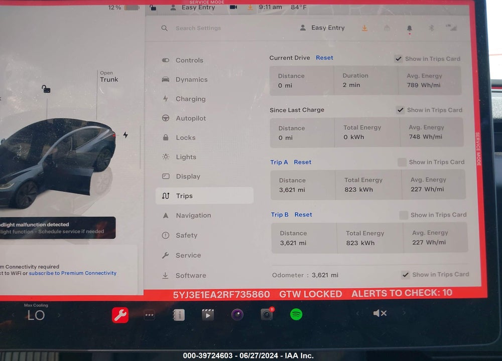 2024 TESLA MODEL 3 REAR-WHEEL DRIVE VIN: 5YJ3E1EA2RF735860