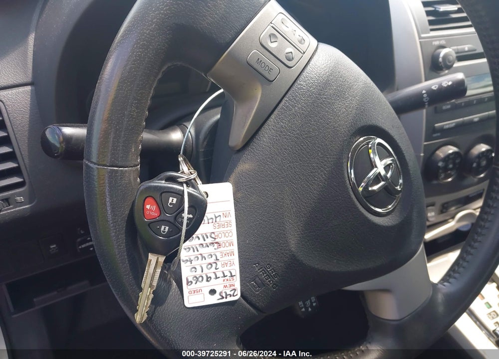 2010 TOYOTA COROLLA S VIN: 2T1BU4EE9AC444722