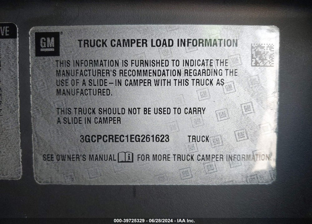 2014 CHEVROLET SILVERADO 1500 1LT VIN: 3GCPCREC1EG261623