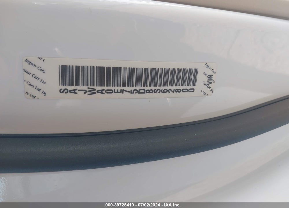 2013 JAGUAR XF V6 SC VIN: SAJWA0E75D8S62800