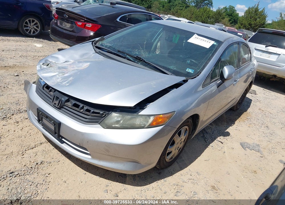 2012 HONDA CIVIC LX VIN: 19XFB2F59CE046912