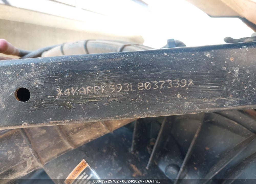 2020 POLARIS RANGER XP 1000 RIDE COMMAND VIN: 4XARRK993L8037339