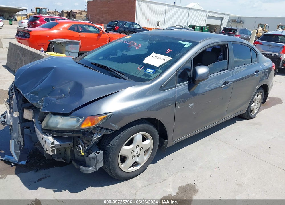 2012 HONDA CIVIC LX VIN: 19XFB2F54CE042900