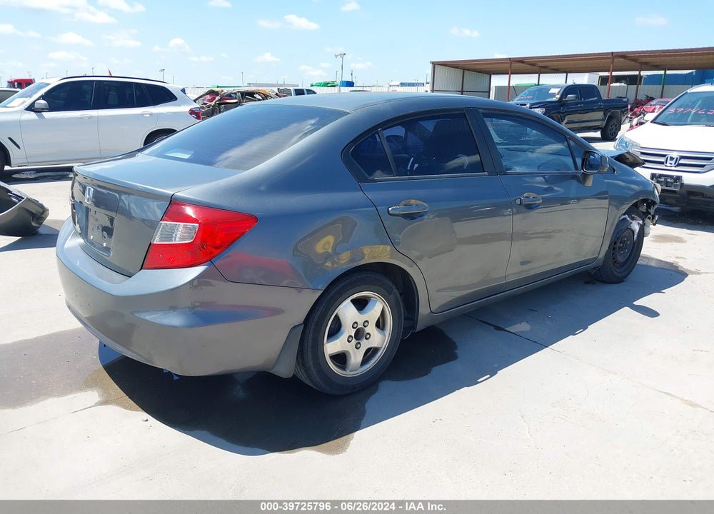 2012 HONDA CIVIC LX VIN: 19XFB2F54CE042900