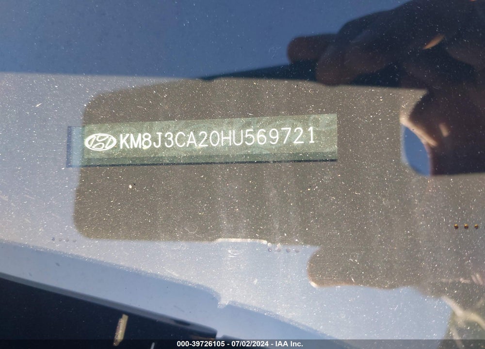 2017 HYUNDAI TUCSON VALUE VIN: KM8J3CA20HU569721