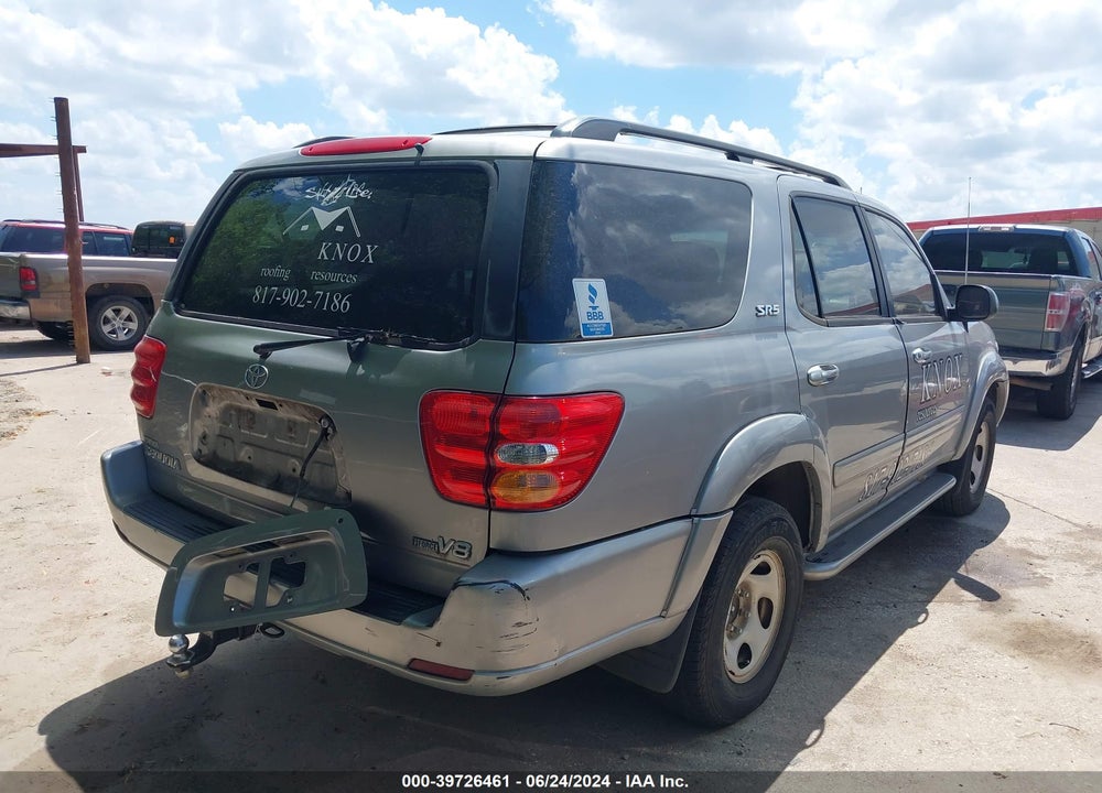 2002 TOYOTA SEQUOIA SR5 V8 VIN: 5TDZT34A52S113221