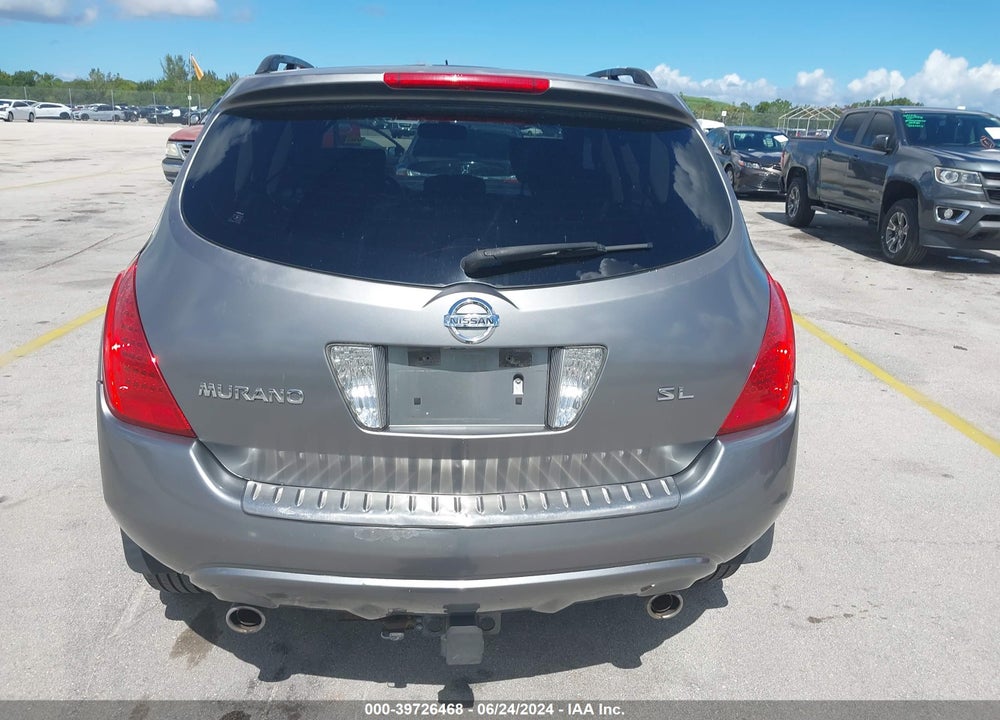 2006 NISSAN MURANO SL VIN: JN8AZ08T06W428640
