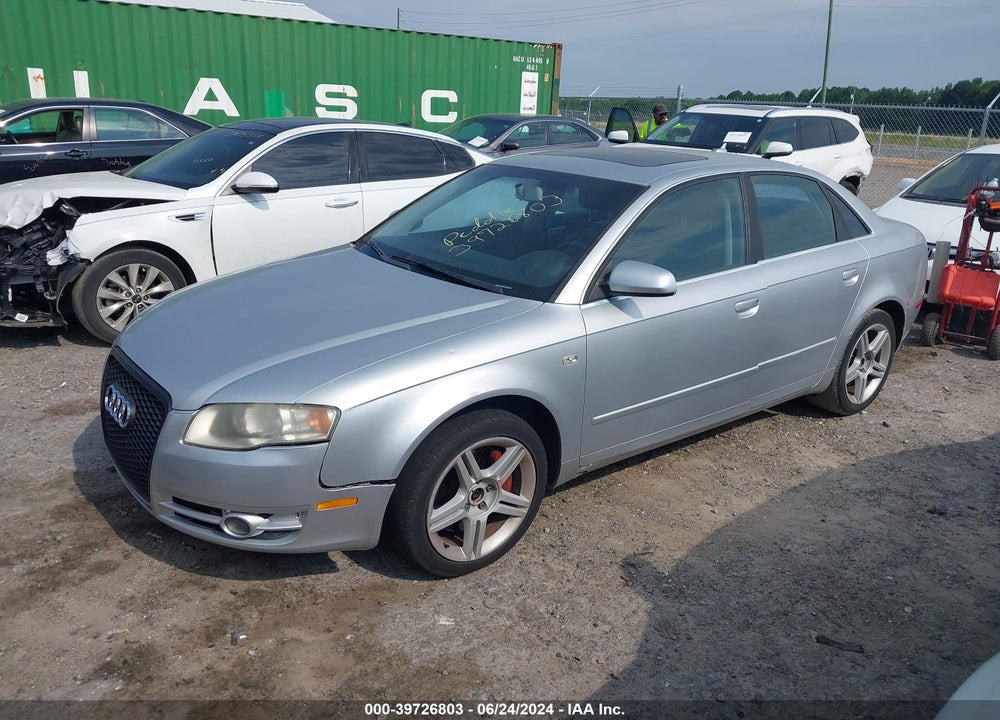 2007 AUDI A4 2.0T VIN: WAUAF78E57A236222
