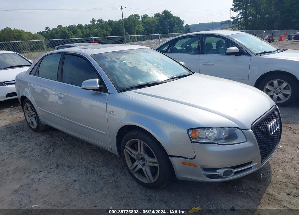 2007 AUDI A4 2.0T VIN: WAUAF78E57A236222