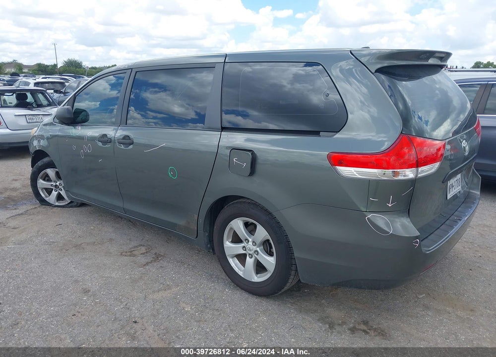 2011 TOYOTA SIENNA VIN: 5TDKA3DC6BS004825
