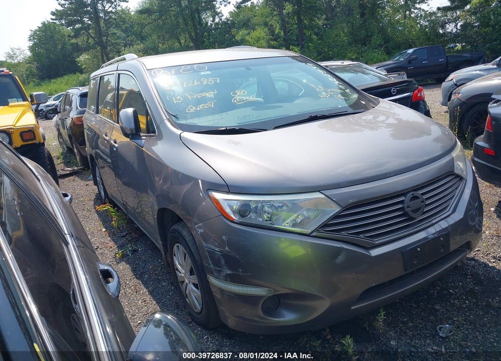 2013 NISSAN QUEST S VIN: JN8AE2KP9D9065804