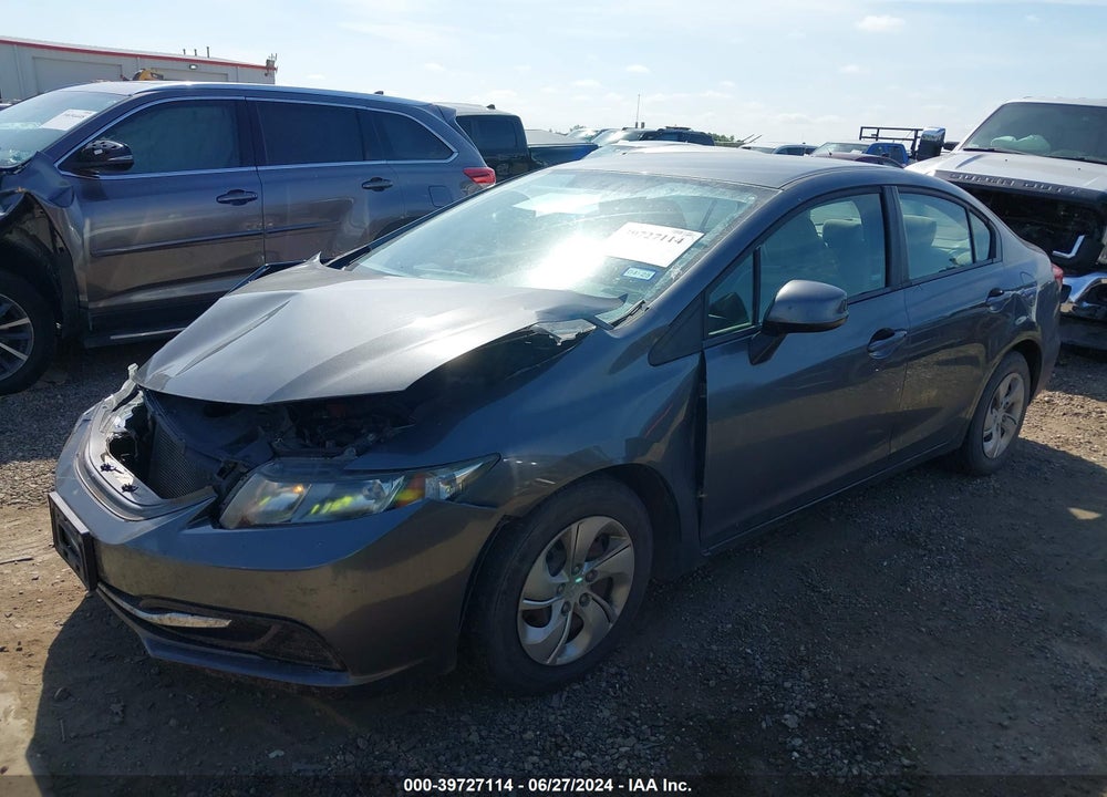 2013 HONDA CIVIC LX VIN: 19XFB2F58DE025664