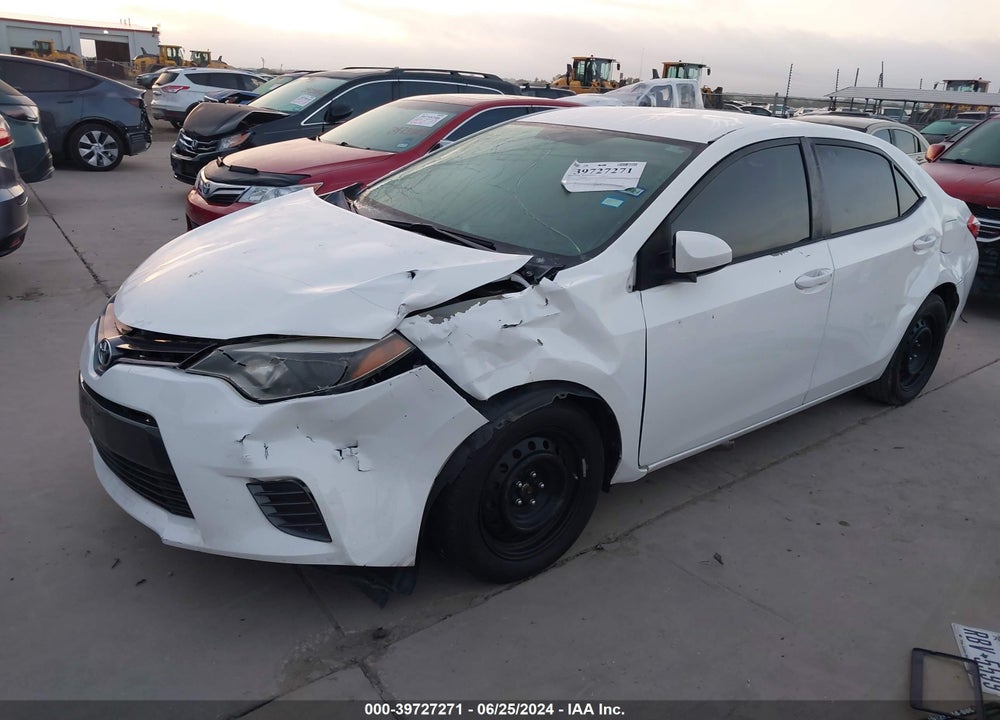 2016 TOYOTA COROLLA LE VIN: 5YFBURHE3GP389833