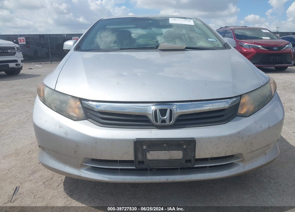 2012 HONDA CIVIC LX VIN: 19XFB2F52CE073109