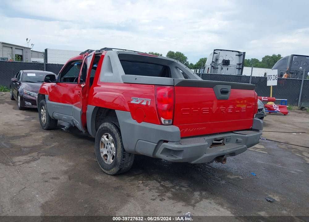 2002 CHEVROLET AVALANCHE 1500 VIN: 3GNEK13TX2G197759