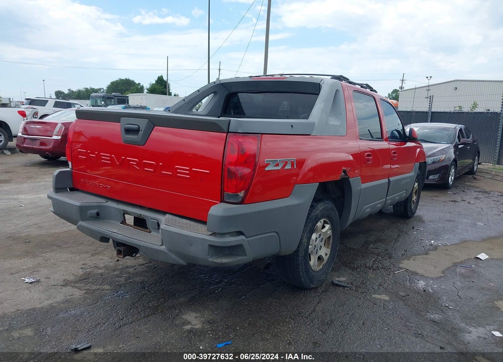 2002 CHEVROLET AVALANCHE 1500 VIN: 3GNEK13TX2G197759