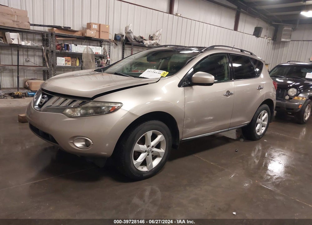 2010 NISSAN MURANO SL VIN: JN8AZ1MW5AW138103