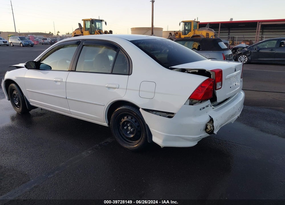2005 HONDA CIVIC LX VIN: 2HGES16635H557698