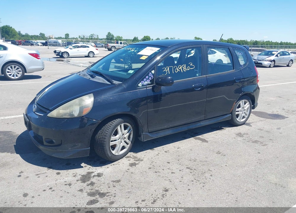 2007 HONDA FIT SPORT VIN: JHMGD38627S015786