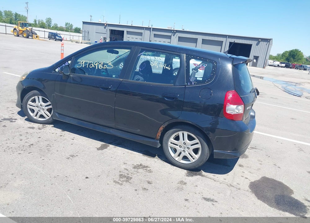 2007 HONDA FIT SPORT VIN: JHMGD38627S015786