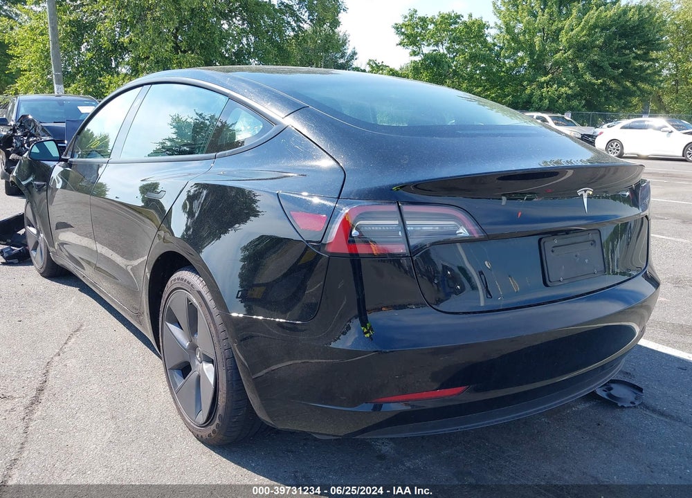 2022 TESLA MODEL 3 REAR-WHEEL DRIVE VIN: 5YJ3E1EA7NF333536