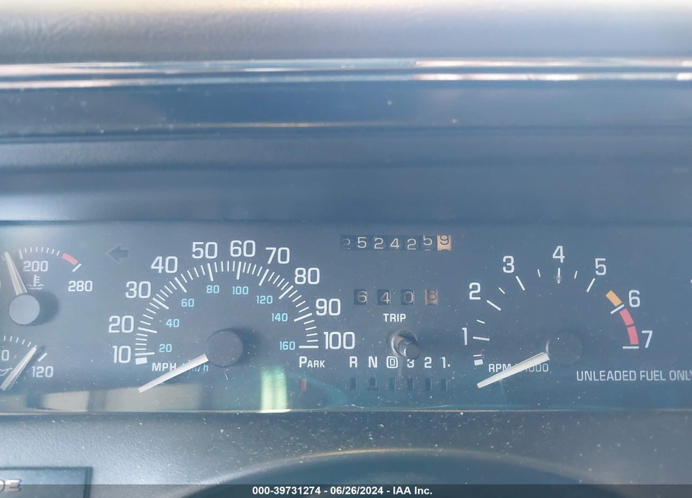 1996 BUICK LESABRE CUSTOM VIN: 1G4HP52K7TH409396
