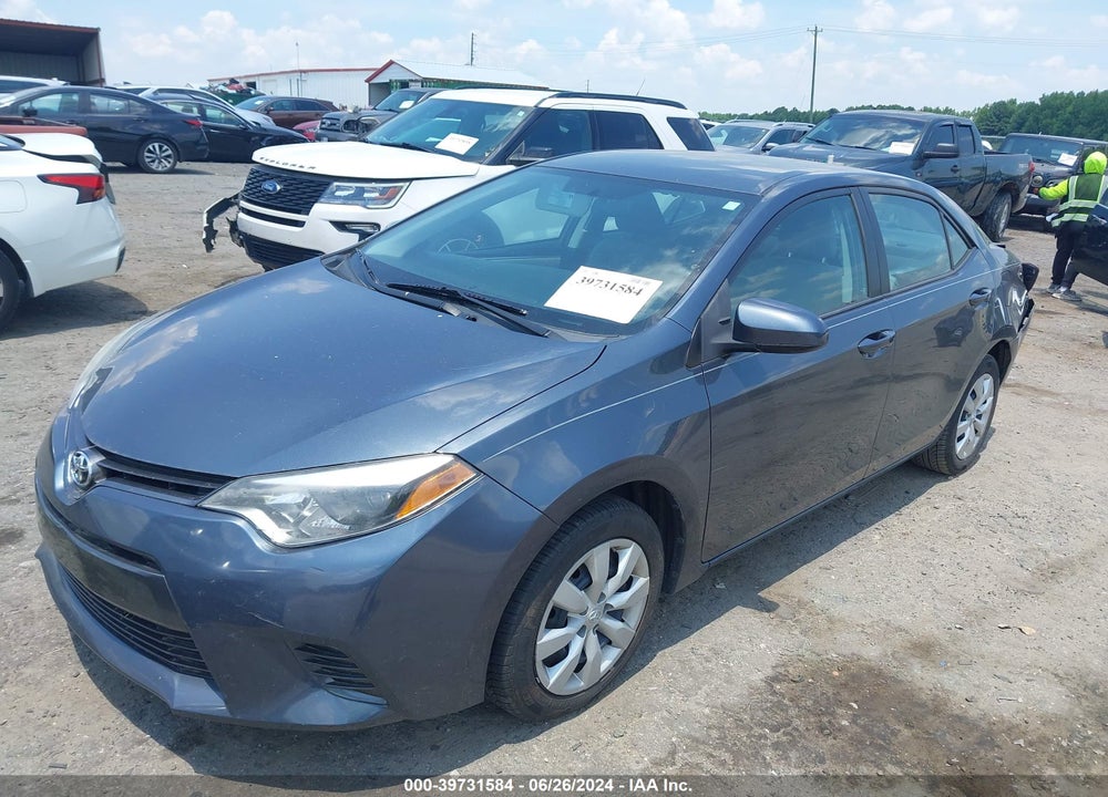 2016 TOYOTA COROLLA LE VIN: 2T1BURHE6GC726401