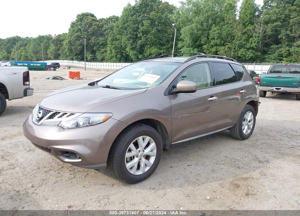 2012 NISSAN MURANO SL VIN: JN8AZ1MUXCW117765