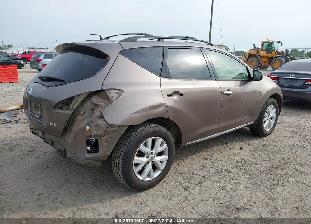 2012 NISSAN MURANO SL VIN: JN8AZ1MUXCW117765